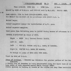 October 1939 War Diary, 7 Guards Brigade, Headquarters