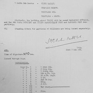 October 1939 War Diary, 7 Guards Brigade, Headquarters