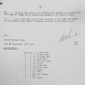 November 1939 War Diary, 7 Guards Brigade, Headquarters
