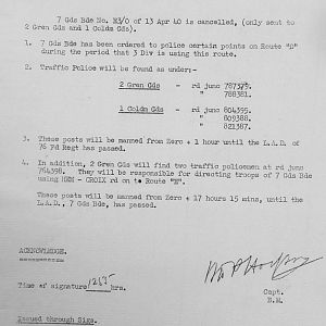 April 1940 War Diary, 7 Guards Brigade, Headquarters