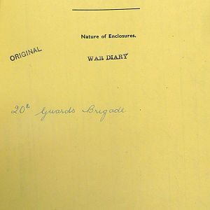 September & October 1940 War Diary, 20 Guards Brigade, Headquarters