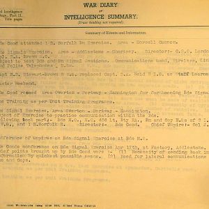 April 1941 War Diary, 20 Guards Brigade, Headquarters