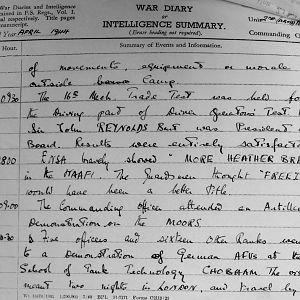 April War Diary, Irish Guards, 2 Armoured Battalion