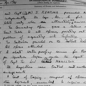 April War Diary, Irish Guards, 2 Armoured Battalion