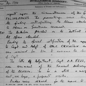 April War Diary, Irish Guards, 2 Armoured Battalion