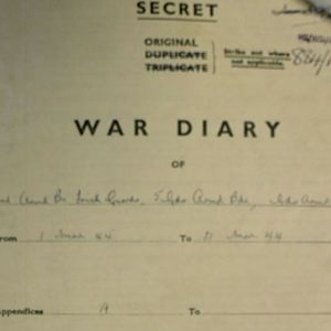 March War Diary, Irish Guards, 2 Armoured Battalion