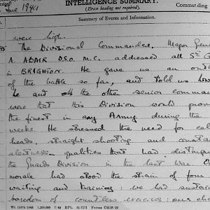 June War Diary, Irish Guards, 2nd Armoured Battalion, 1944