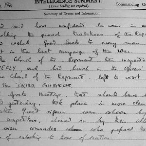 June War Diary, Irish Guards, 2nd Armoured Battalion, 1944