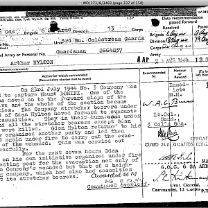 HYLTON, Arthur, 2664837, Guardsman, 3 CG, MM