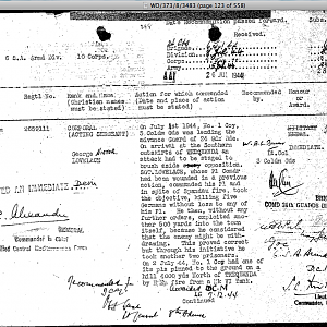 LOVELACE, George Victor, 2659111, Corporal, 3 CG, DCM