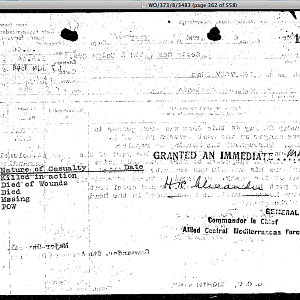 MUNDAY, Frederick George, 14207537, Guardsman, SG attached 2 CG, MM