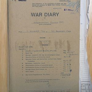 1 Recce War Diary November 1944