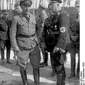 Hans Schemm und Franz Xaver Schwarz (right) (27 November 1875 - 2 December 1947)