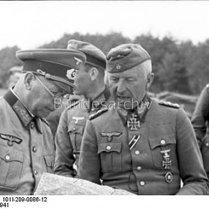 BRANDENBERGER, Erich (15 July 1892 – 21 June 1955) left & Von MANSTEIN, Erich