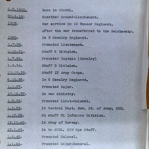 A-B Who's Who of senior German Army officers (Birley's Bible)