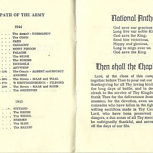 2nd Army Thanksgiving Service Sheet