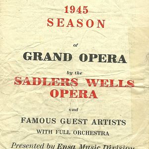 ENSA. Sadlers Wells Opera at Detmold, Germany. 1945.