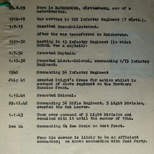 (T-Z) Who's Who of senior German Army officers (Birley's Bible)