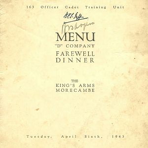 163 OCTU (Morecambe) Farewell Lunch 6 April 1943 [1]