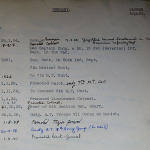 (T-Z) Who's Who of senior German Army officers (Birley's Bible)