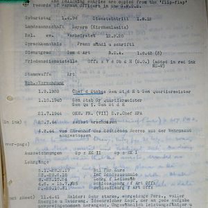 (T-Z) Who's Who of senior German Army officers (Birley's Bible)