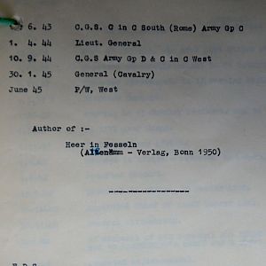 (T-Z) Who's Who of senior German Army officers (Birley's Bible)