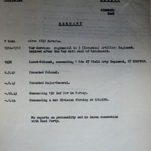 (T-Z) Who's Who of senior German Army officers (Birley's Bible)