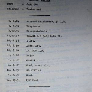 (T-Z) Who's Who of senior German Army officers (Birley's Bible)