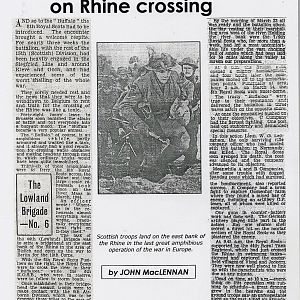 8th Royal Scots Assault Crossing of The Rhine: 1st page