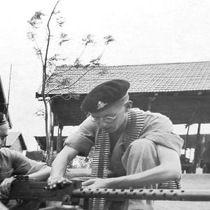 Dad with browning gun 146th RAC India 1944