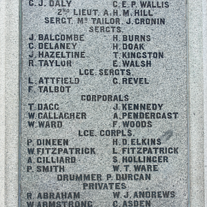 Princess Victoria's Royal Irish Fusiliers Memorial 1899 - 1902