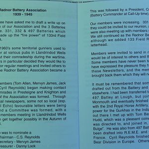 15. Brief history of the 332nd (Radnor) Battery Assc.