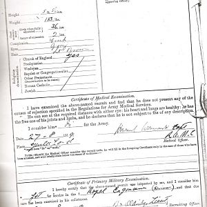 Spr Edward Albert Dyos - Army Records