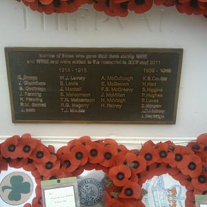 Lisburn War Memorial - additional names