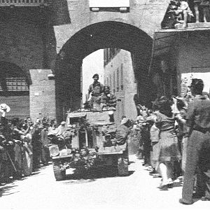 17.  Lt. Charles Ridley 56 Recce enters  Cortona 3 July 1944