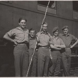 Munster Lager train guard Germany 1946