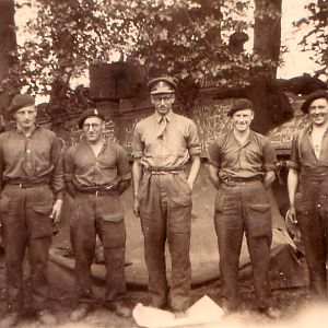 Grandpa with tank crew Antwerp Sep 4 1944