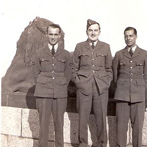 Lead Air Craftsmen Frank DEIGHTON, Taffy DOWD and Fred VAUGHAN