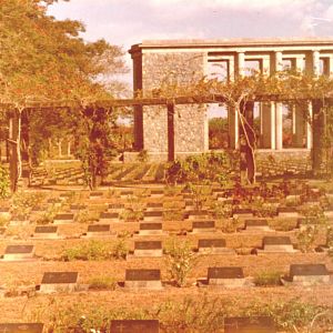 Taukkuan Cemetery and part of the Rangoon Memorial.