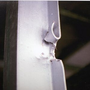 Damage to iron girders on Mandalay Hill