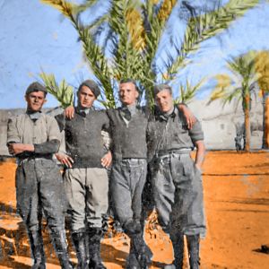 Giuseppe Torcasio Italian forces 2nd from the right in North Africa WWII
