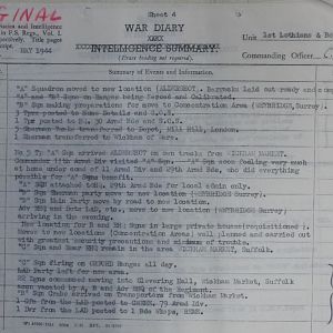031 May 44 Regt WD Sheet 4