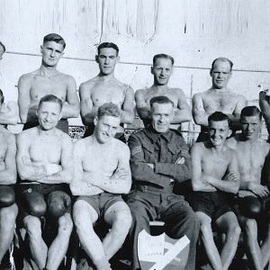 George Owen Farrell On The Left Top Row. Stalag Xx1d Ger25 GEGENV11 1940 0r 41