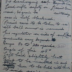 Rifle Grenade notes
