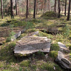Broken Hut Bases At The Great Escape Camp