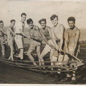 Working on deck - HMS Chaser -