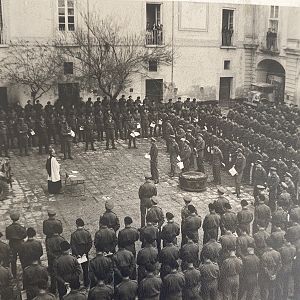 My great grandad at Christmas service in Italy