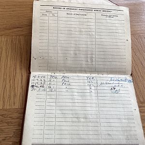 Record of Specialist Employment whilst serving