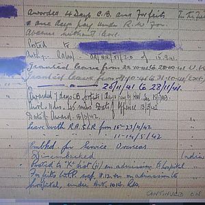 Hugh Hamil service records
